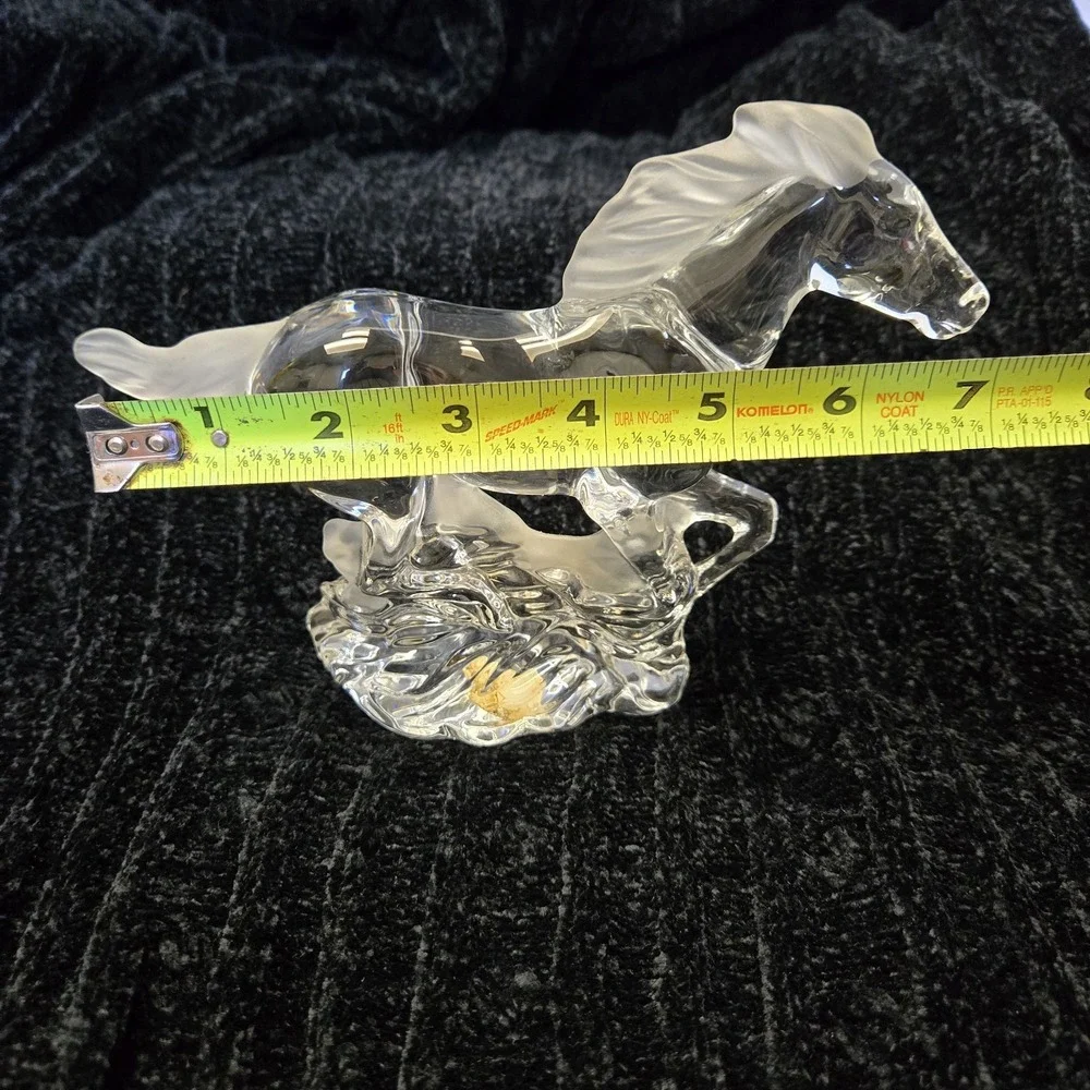 Vtg LENOX CRYSTAL RACING THE WIND PONY HORSE FIGURINE Made in Germany Crystal